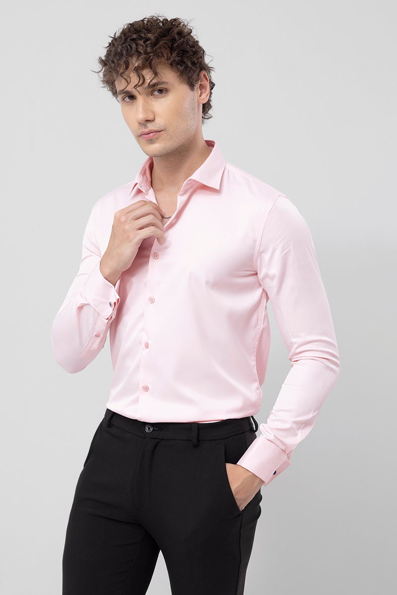 SNITCH Double Cuff Pink Shirt - Image 1